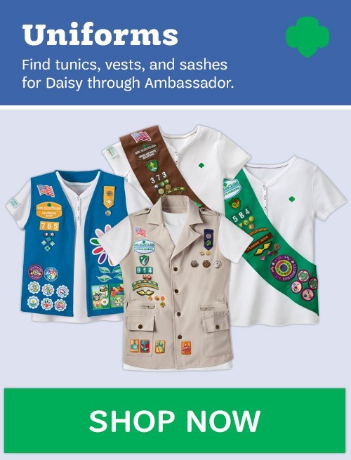 Uniforms. Find tunics, vests, and sashes for Daisy through Ambassador. Shop Now.