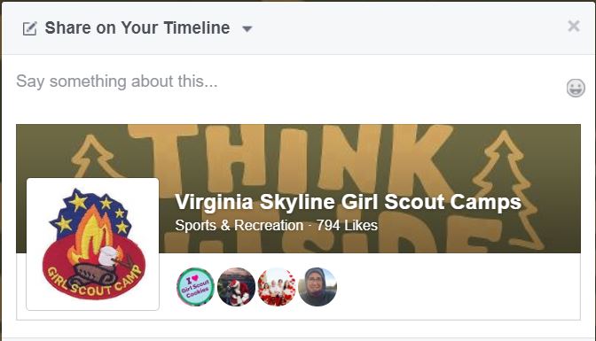 Girl Scout Camps Facebook Page